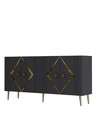Consola, Olivia, Domino KB150, Antracit / Aur