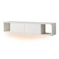 Comoda TV, Hanah Home, Twist LED, 160x29x29 cm, Alb