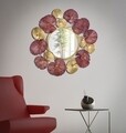 Oglinda decorativa Leaf, Mauro Ferretti, 71 x 69.5 cm, fier/oglinda, multicolor