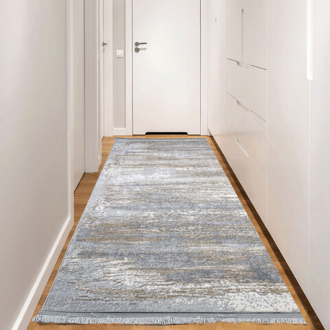 Covor de hol, notta 1120, 100x350 cm, 60% polipropilena/40% poliester, gri / bej / crem
