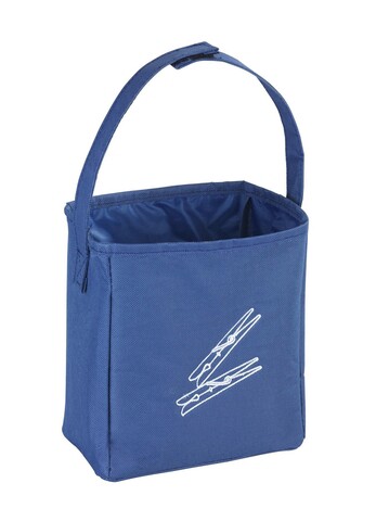Suport pentru clestii de rufe, wenko, peg bag, 17 x 10 x 19 cm, poliester, albastru