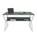 Birou, Zena Home, Wake, 120x72.8x60 cm, PAL, Verde/Alb