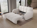 Canapea extensibila 3 locuri ELTAP, Deverio, 154x103x83 cm, lemn/poliester, alb