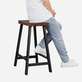 Set 2 scaune de bar, Vasagle, Industrial, 37x62.5 cm, PAL/otel, maro