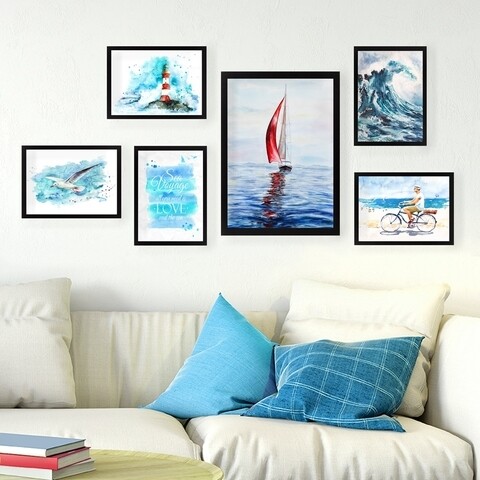 Set 6 tablouri decorative, SET_016, Lulu, 24×29 cm/24×44 cm, plastic Decoratiuni