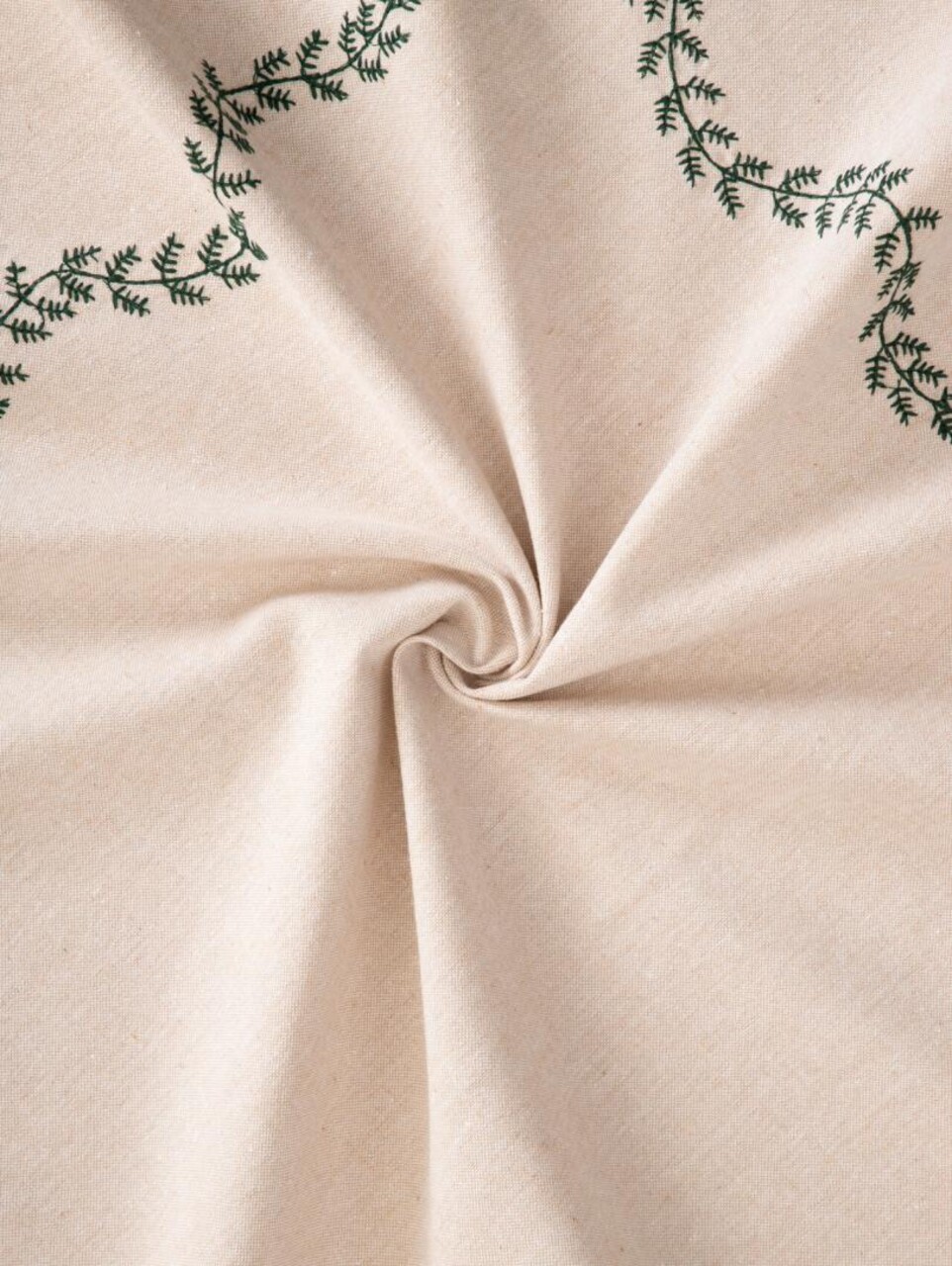 Fata de masa Marvil, Homla, 130x180 cm, bumbac/poliester, bej/verde