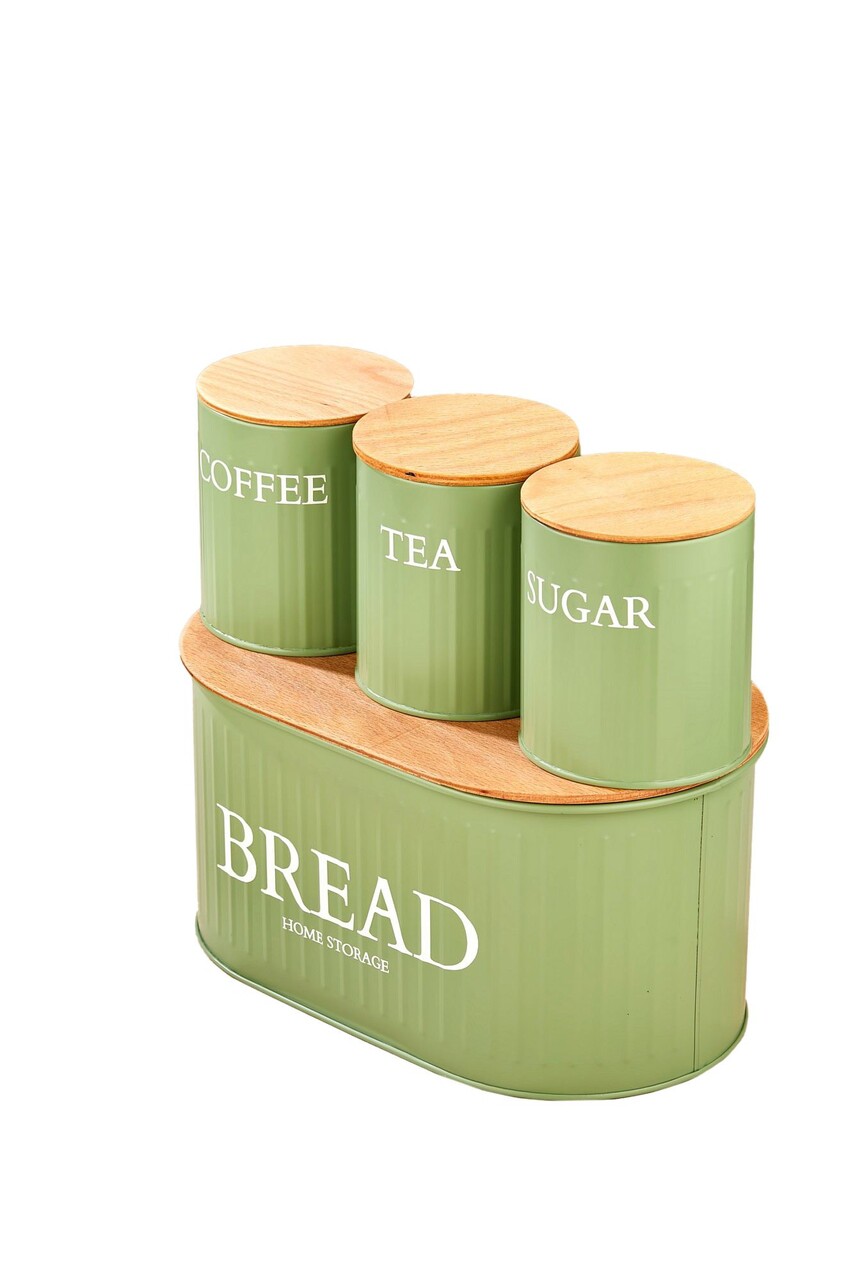 Set recipiente depozitare, Hermia, 289ALV1118, Dimensiune: 10 x 11 x 10 cm (3 bucăți), Verde - view 6