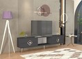 Comoda TV, Olivia, Robber, Antracit / Argintiu