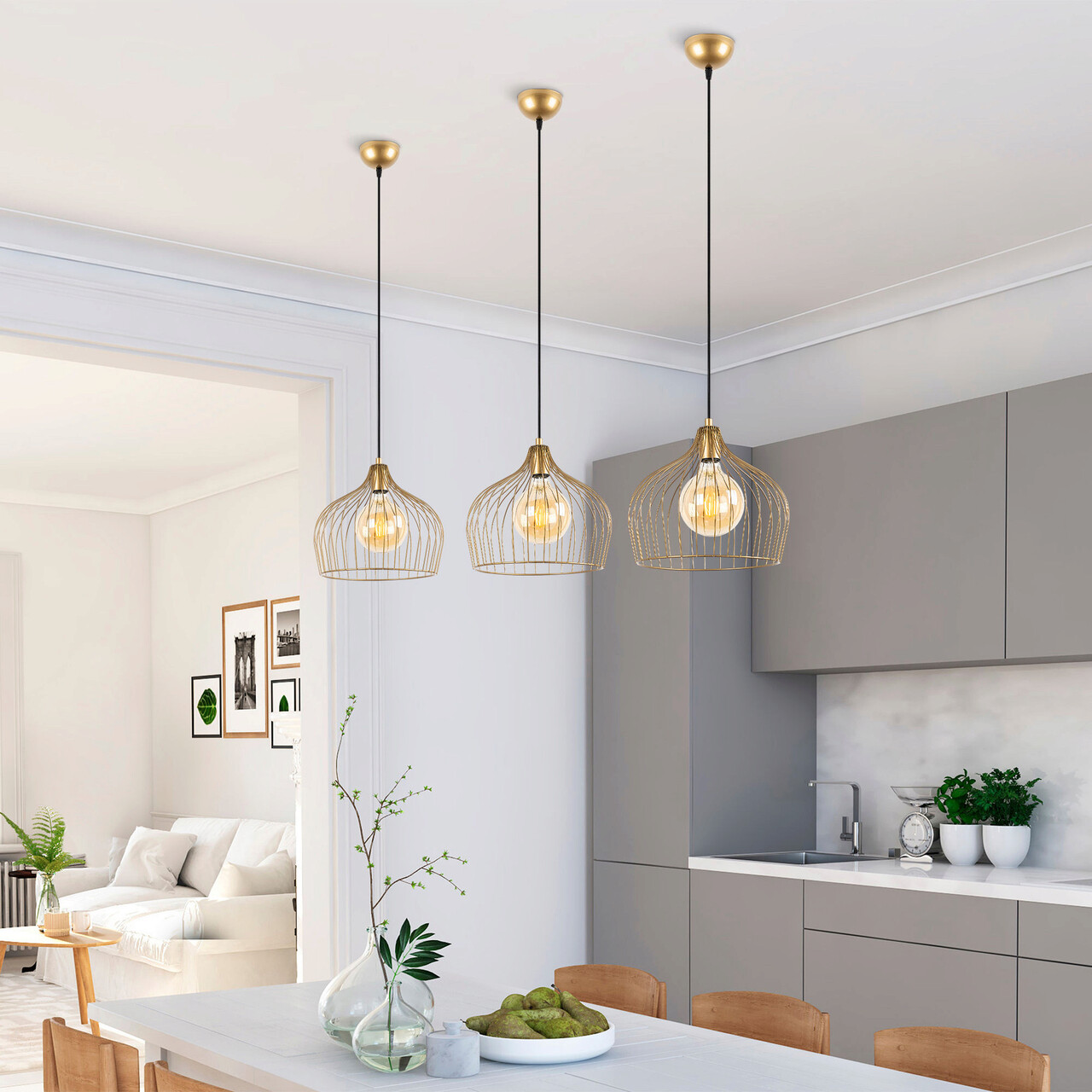 Lustra, Fulgor, 942FLG1403, Metal, Auriu - 2 | YEO