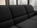 Coltar extensibil stanga 3 locuri ELTAP, LT-10FL, Siber, 270x186x93 cm, lemn/poliester, negru