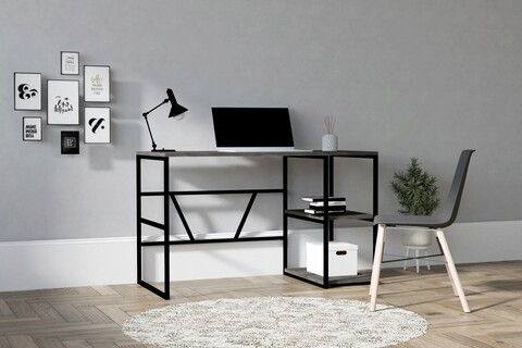 Birou, asse home, caste , 120x74x60 cm, antracit