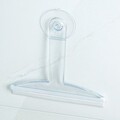 Racleta pentru baie Basic, iDesign, 20.3x1.6x20.3 cm, cu ventuze