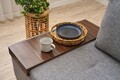 Fotoliu extensibil, Balcab Home, 825BLC4714, Lemn, Gri