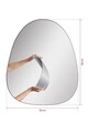 Oglinda decorativa, Mirrorland, Quippy, Oglindă indestructibilă cu obturator, Argintiu