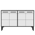 Consola, Odessa, Stria, 120x30x75 cm, PAL, Antracit/Alb