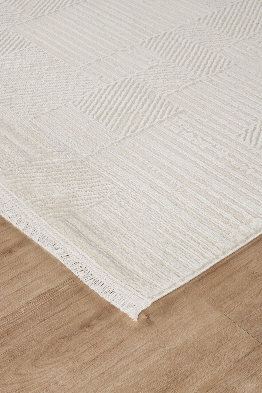 Covor, Marla 2002, 80x300 cm, 60% POLIPROILENĂ/40% POLIESTER, Alb / Crem — imaginea 4