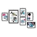Set 6 tablouri decorative, SET_013, Lulu, 24x29 cm/24x44 cm, plastic