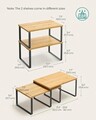 Set 2 suporturi pentru condimente Songmics Spice, 29.7 x 19.5 x 15.5 cm, bambus/otel, natural/negru