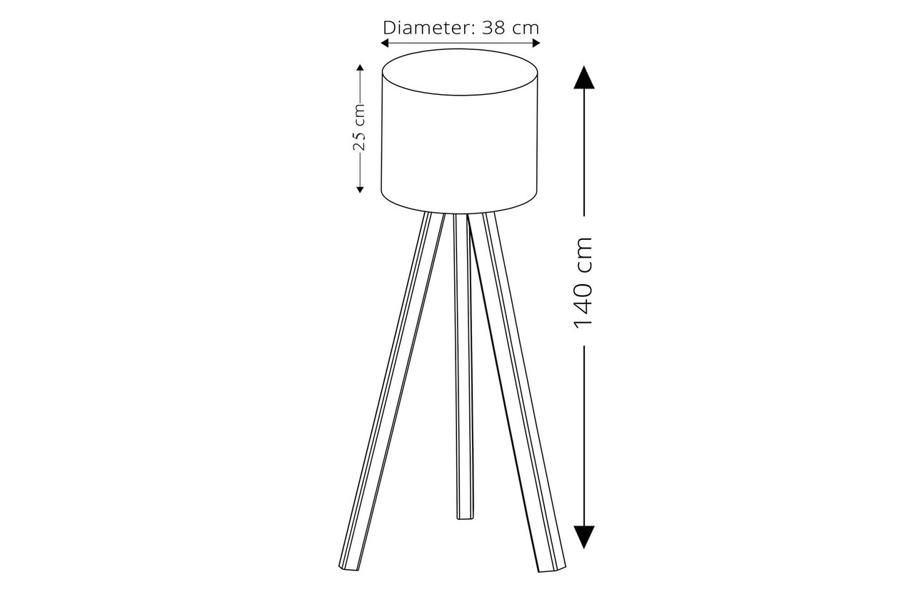 Lampadar, Insignio, 780SGN3434, 70% MDF/30% tesatura PVC, Maro / Bej