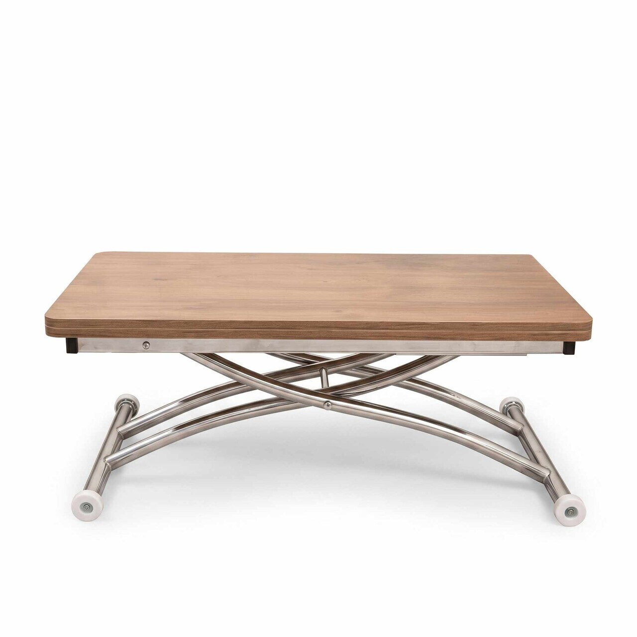 Masuta de cafea, Hanah Home, Mini Juppo Ext, MDF, Nuc / Crom — imaginea 5