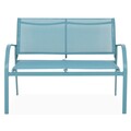 Set mobilier pentru gradina/terasa, Kavala, 4 piese, albastru