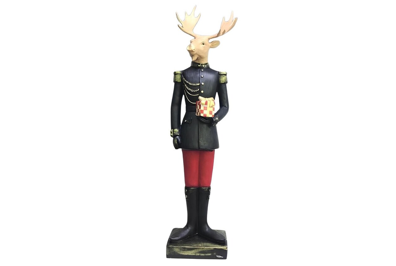 Decoratiune, CY0713, 32x32x135 cm, Poliester, Negru/Rosu