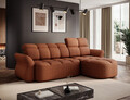 Coltar extensibil dreapta 3 locuri ELTAP, Beneth, 301x185x115 cm, lemn/poliester, caramiziu