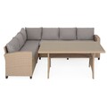 Set mobilier pentru gradina/terasa, Baxter, 3 piese, natur/bej