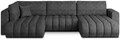Coltar extensibil dreapta 6 locuri ELTAP, RT-05LE, Bonito, 350x175x92 cm, lemn/poliester, gri inchis