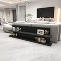 Masuta, Inarch, Mela, 180x52x22 cm, 100% PLANCĂ DE PARTICLE ȘI METAL CU MELAMINĂ , Antracit