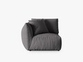 Modul stanga pentru canapea, 1 loc, Chris-259, Micadoni Home, 110x100x80 cm, tesatura structurata chenille, gri beton