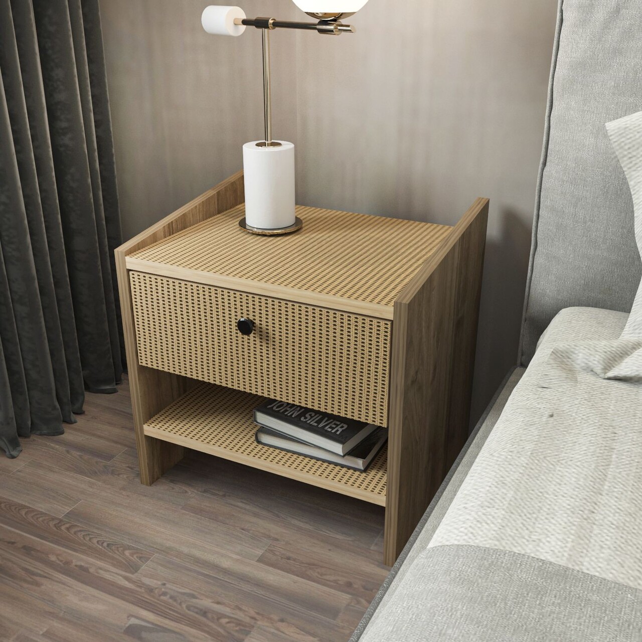 Noptiera, Zena Home, Berlin, Nuc / Hazelnuț - 1 | YEO