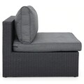 Element central, Miami, L.73.5 l.83 H.65, aluminiu, negru/gri
