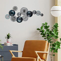 Decoratiune de perete, Bronte - CH103-4, metal, 90 x 42 cm, multicolor
