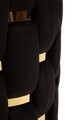Set 2 taburete cu spatiu depozitare Shanty, Mauro Ferretti, 37x42 cm, 28x35 cm, fier/MDf/poliester, negru/auriu
