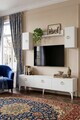 Comoda TV, Hanah Home, Demet, 180x41x30 cm, Alb