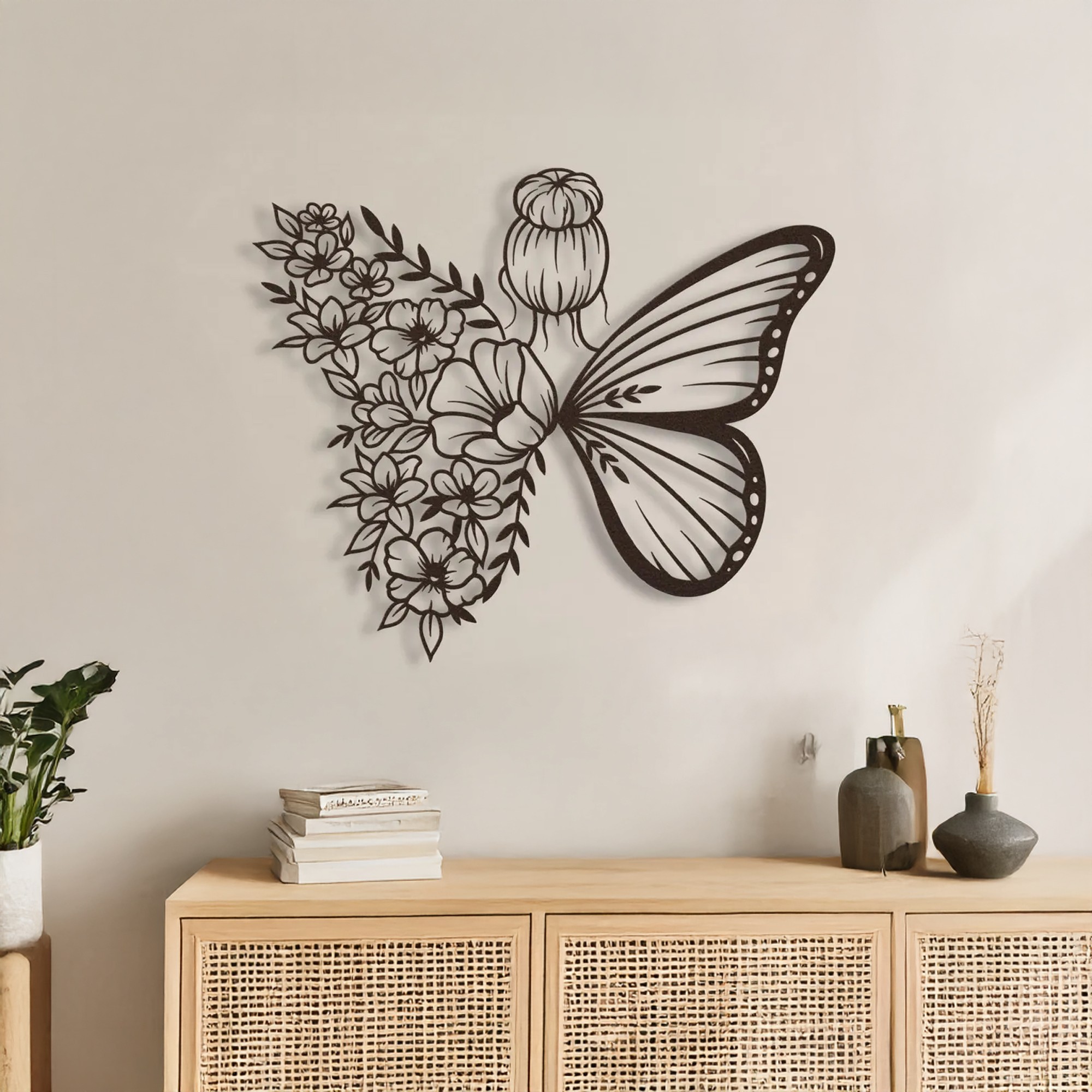 Decoratiune de perete, DCV-1056-MT, Dimensiune: 60 x 60 cm, Negru