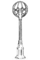 Lampadar de exterior, Avonni, 685AVN1105, Plastic ABS, Negru