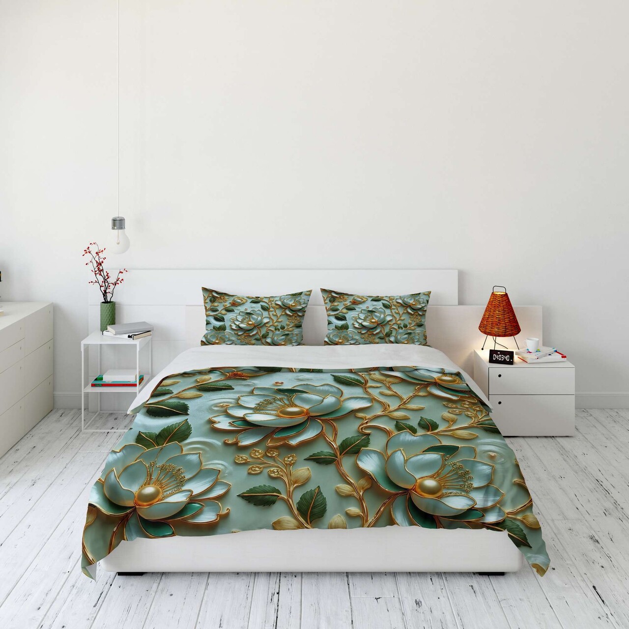 Lenjerie de pat dubla (DE) 3 piese L'essentiel Maison FLW_DVT25-34 Multicolor