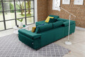 Coltar extensibil stanga 4 locuri, ELTAP, Anton, 272x203x85 cm, lemn/poliester, verde inchis