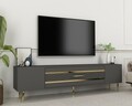 Comoda TV, Olivia, Dekolp2, Antracit / Aur