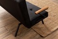 Canapea extensibila cu 3 locuri, Futon, 859FTN2904, Metal , Negru