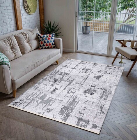 Covor, Essa, 120x170 cm, Poliester, Gri