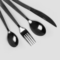 Set tacamuri pentru 6 persoane Streamline, Homla, 24 piese, inox, negru