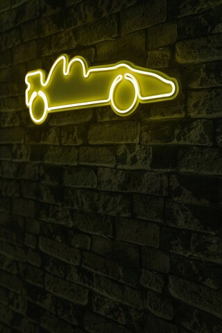 Decoratiune luminoasa LED, Formula 1 Race Car, Benzi flexibile de neon, DC 12 V, Galben mezoni.ro
