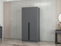 Dulap pentru haine, Minerva, Kale Plus Membrane Anthracite, 90x210x52 cm, PAL, Antracit
