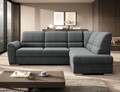 Coltar extensibil dreapta 3 locuri ELTAP, RT-05VER, Siber, 270x186x93 cm, lemn/poliester, gri