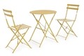 Set mobilier de gradina Bistro 3 piese Wissant, Bizzotto, otel, finisaj mat, ocru