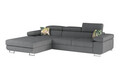 Coltar extensibil stanga 4 locuri ELTAP, Armd-26, Armando, 289x203x85 cm, lemn/poliester, gri/verde