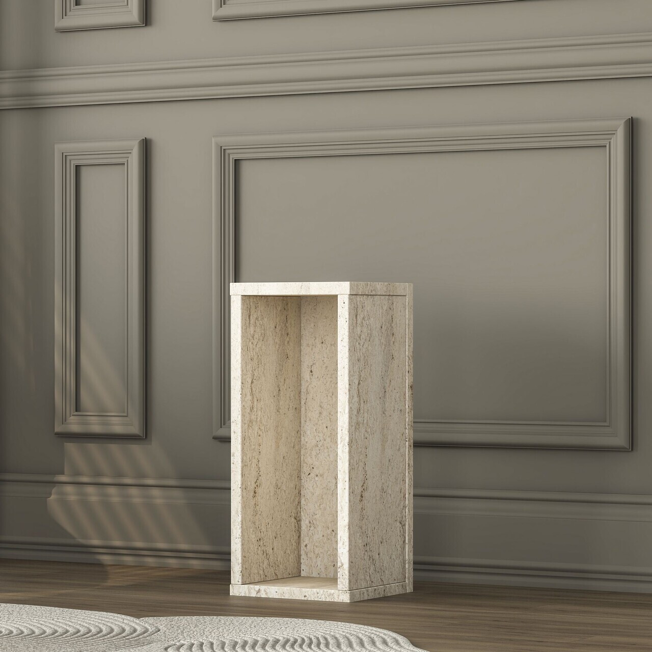 Masuta, Hanah Home, AD109, 20x45x18.2 cm, PAL melaminat, Travertin - view 9